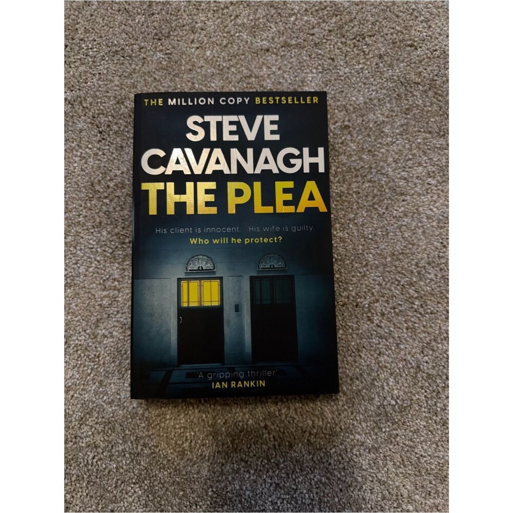 Steve Cavanagh "The Plea" Paperback Thriller - Black & Yellow Cover